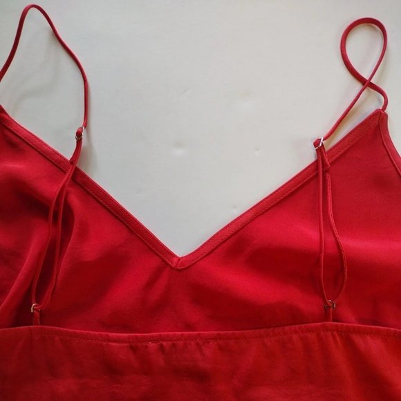 Aritzia Wilfred Free Womens Medium Red Slip Mini Dress - Picture 6 of 9